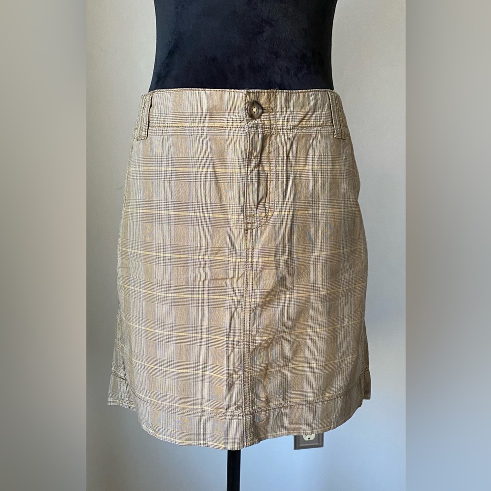 Gap Cotton Twill Plaid Skirt